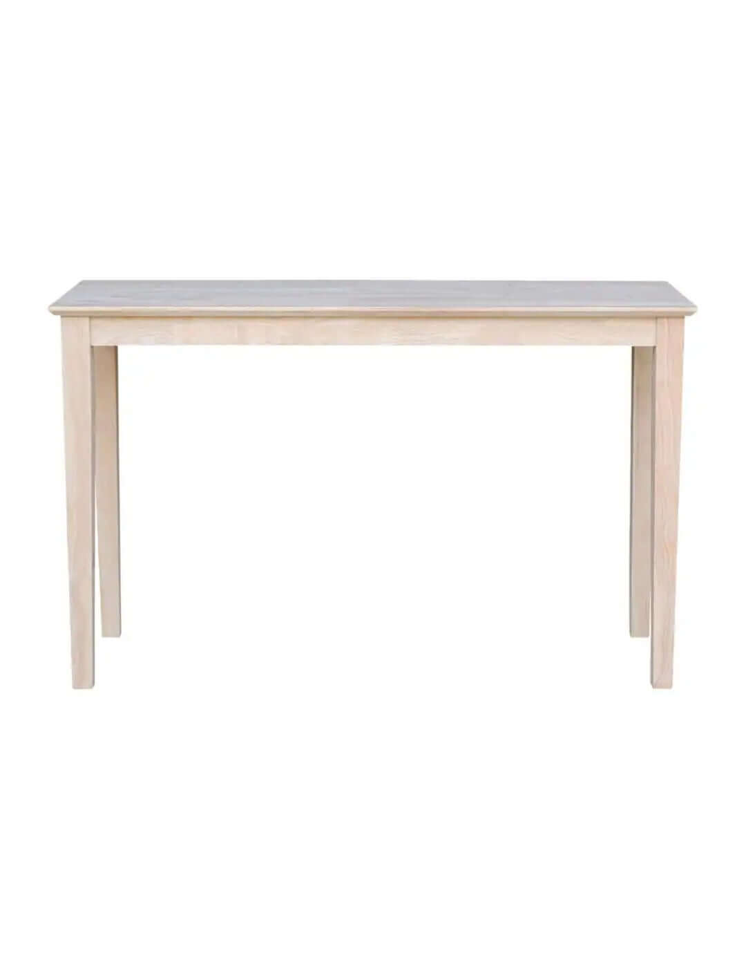 Shaker wood console table 60" rectangle, featuring clean lines and a versatile design suitable for any home style.