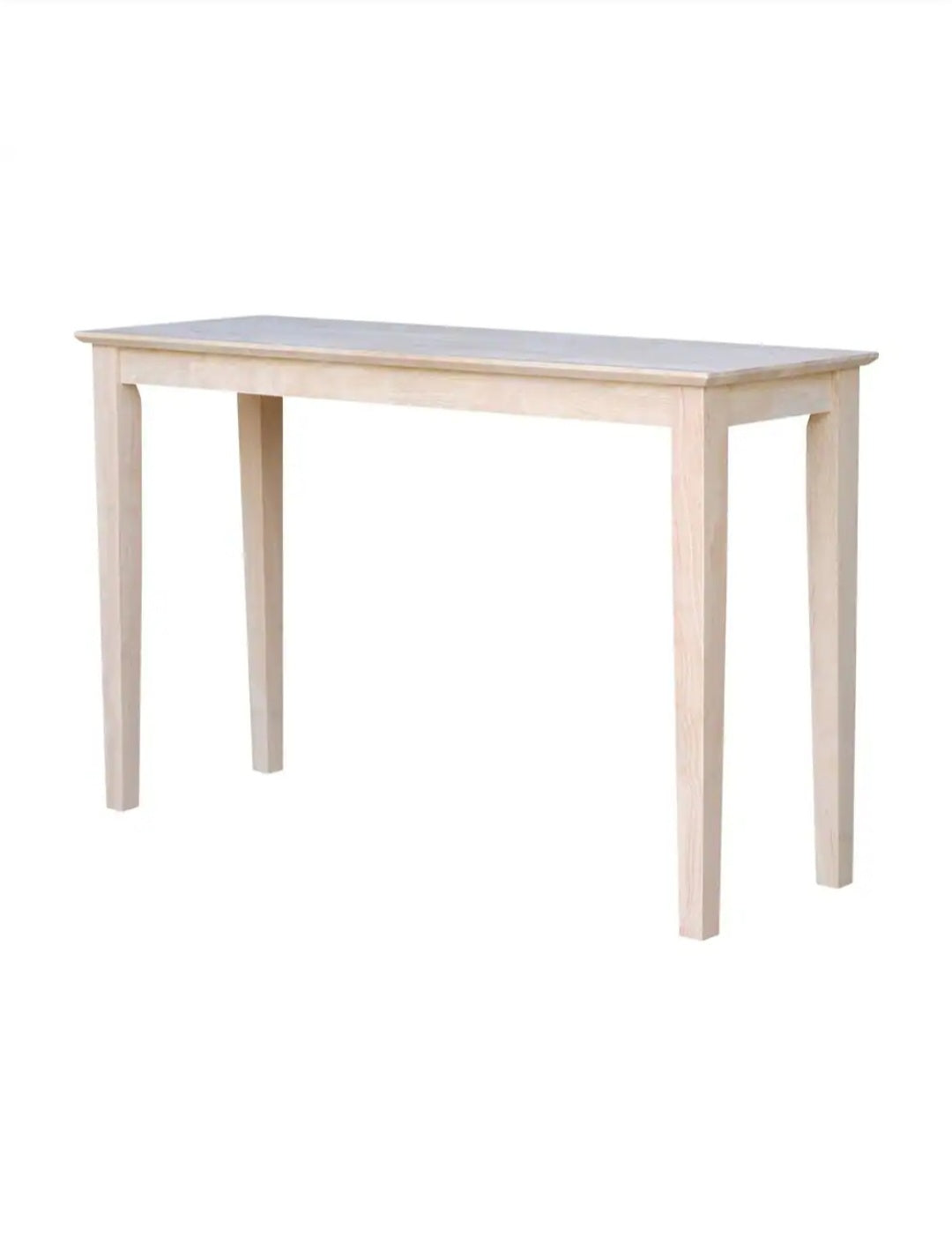 60-inch Shaker wood console table with clean lines, perfect for any style and decor.