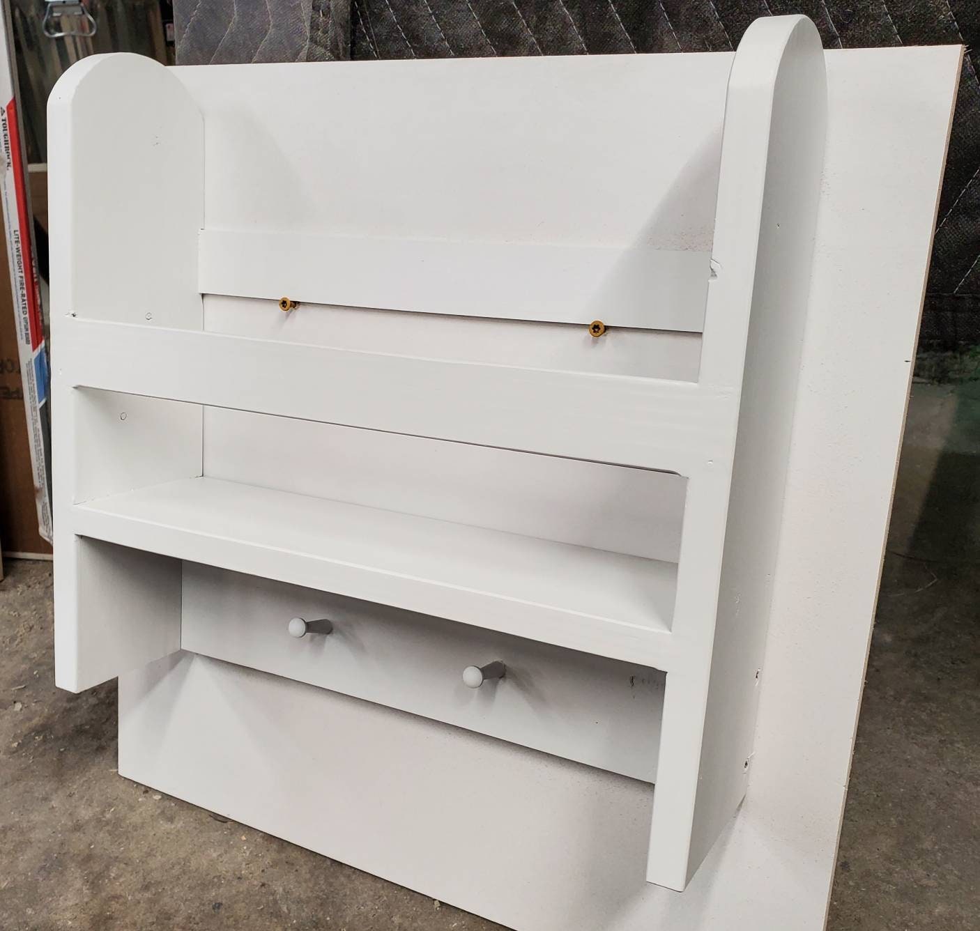 Farmhouse Rustic Wooden Accent Shelf