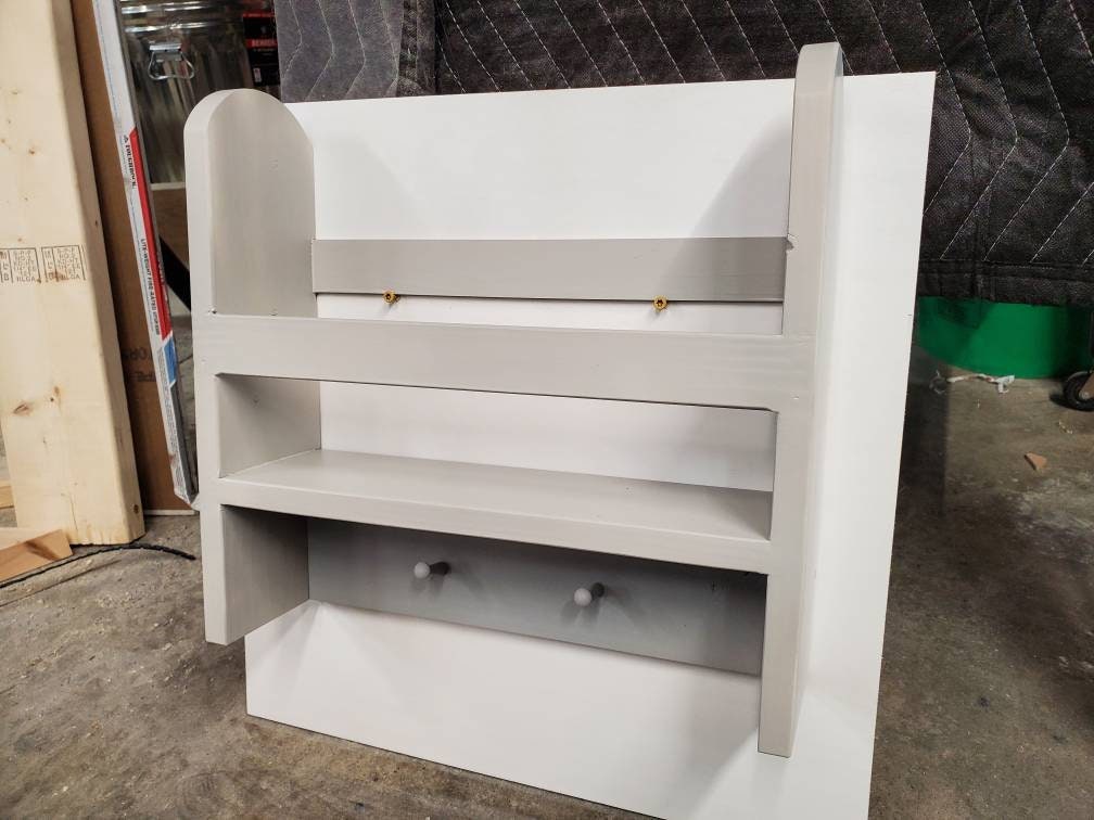 Farmhouse Rustic Wooden Accent Shelf