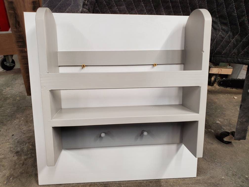 Farmhouse Rustic Wooden Accent Shelf