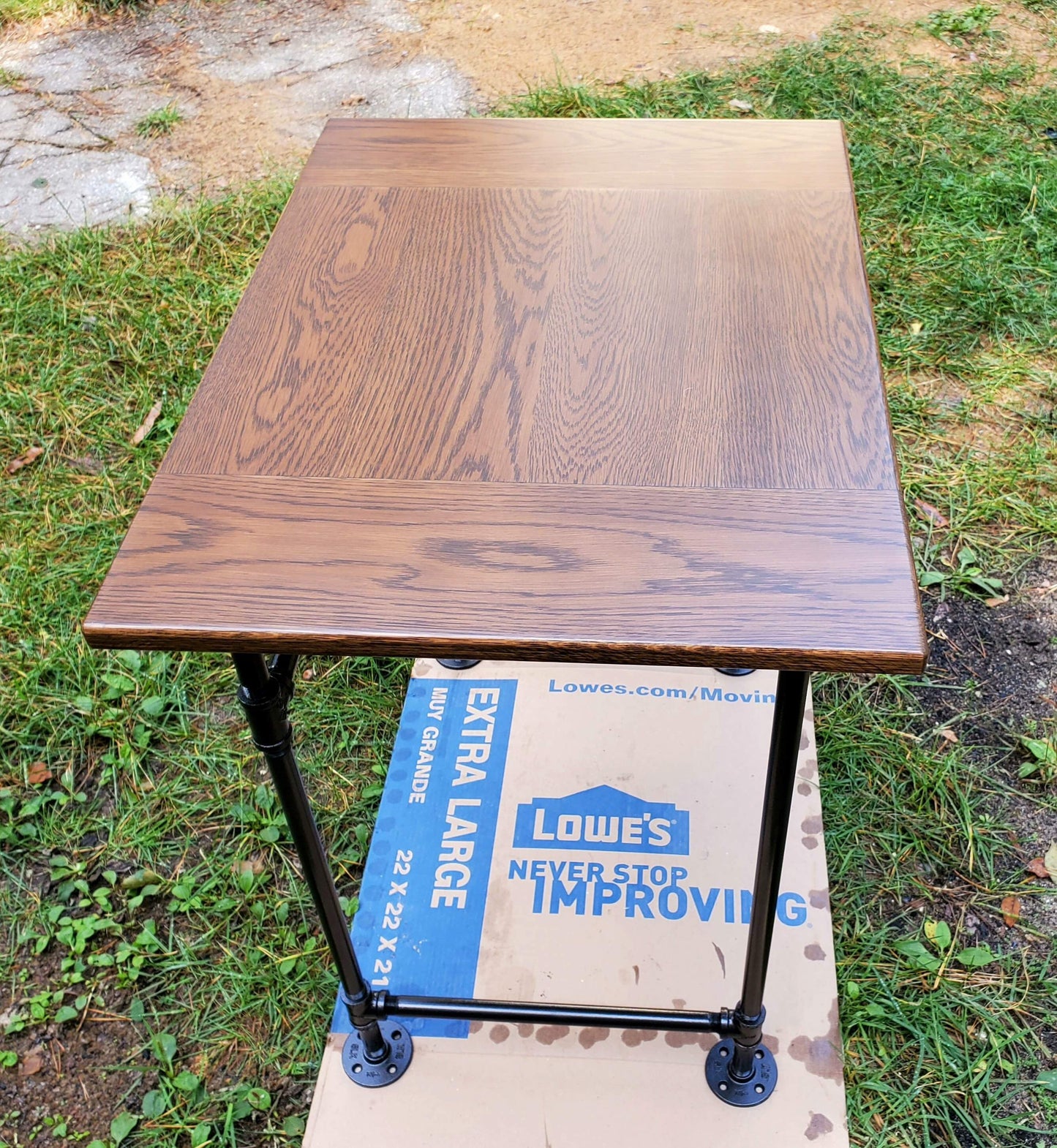 Handmade rustic farm house table oak plank coffee table with industrial black pipe legs farmhouse coffee table