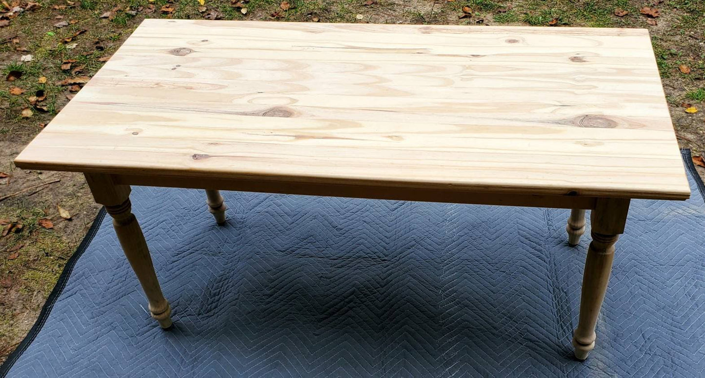 Country Farmhouse Harvest Dining Table Kit - Unfinished White Oak 60" long × 30" wide