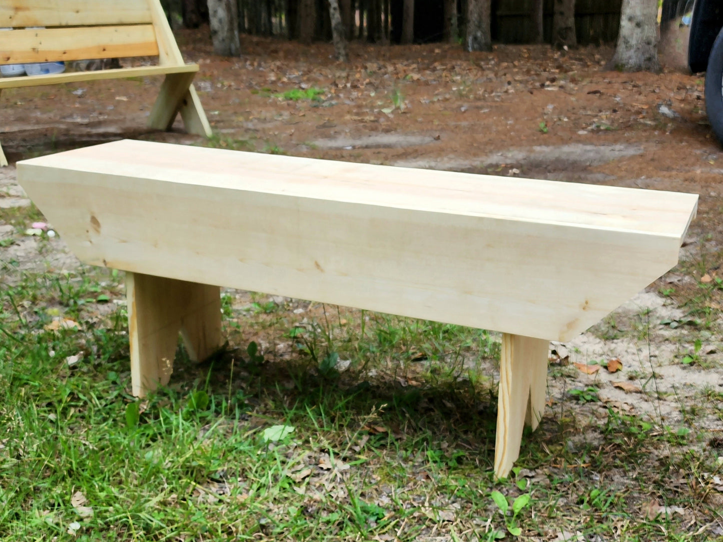 4 Foot Rustic Chic Cottagecore Farmhouse Style Entryway Bench