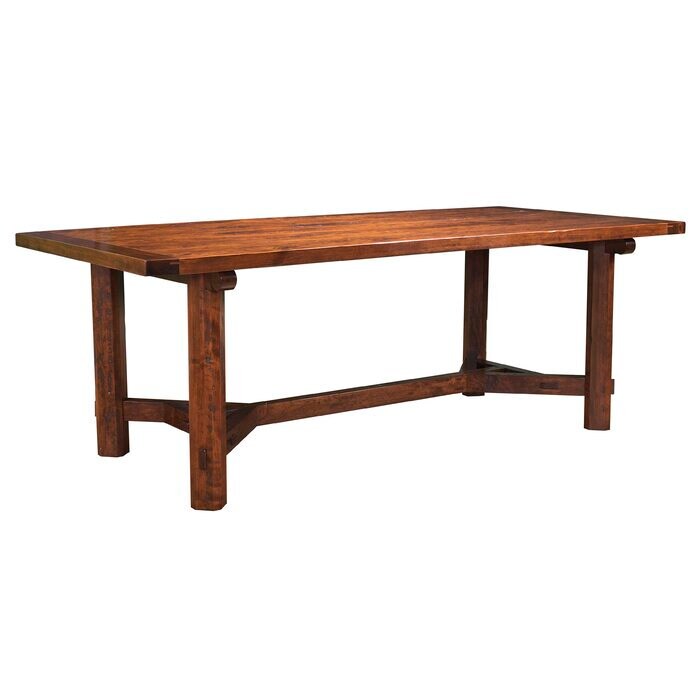 Hayrake Farmhouse Style Hickory Dining Table - Handmade Rustic Furniture