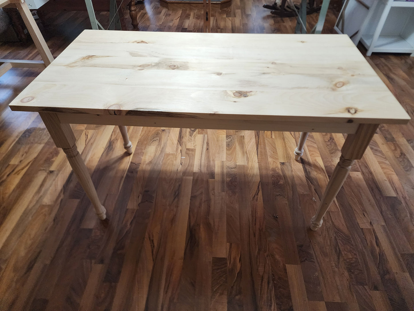 Country Farmhouse Harvest Dining Table Kit - Unfinished White Oak 60" long × 30" wide