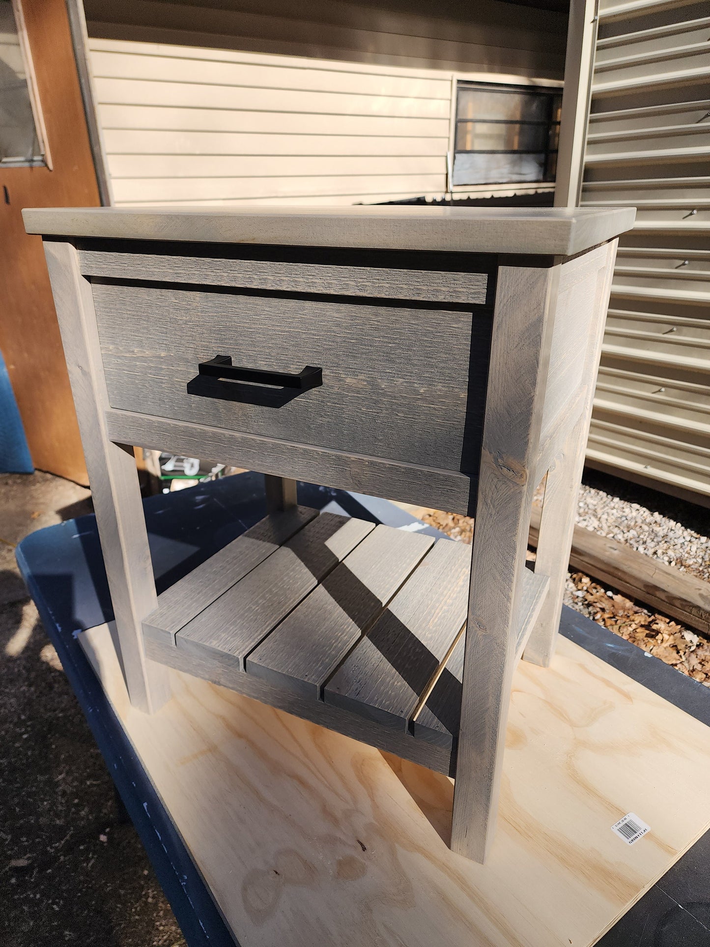 Farmhouse Decor - Barnwood Nightstand Country Rustic Style Bedroom Furniture