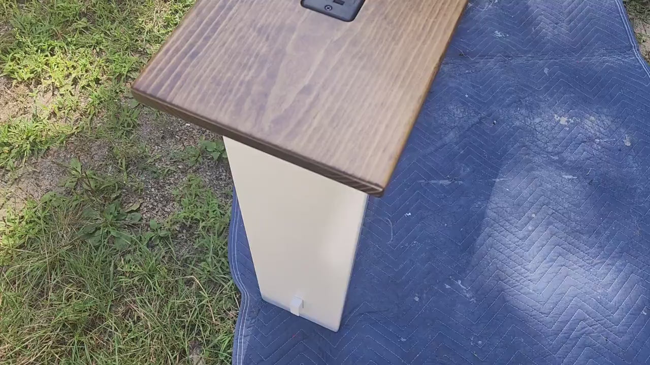 Farmhouse table, Console Table, Sofa Table, Entry Table, Narrow Console Table, custom handmade with USB ports and electrical outlets