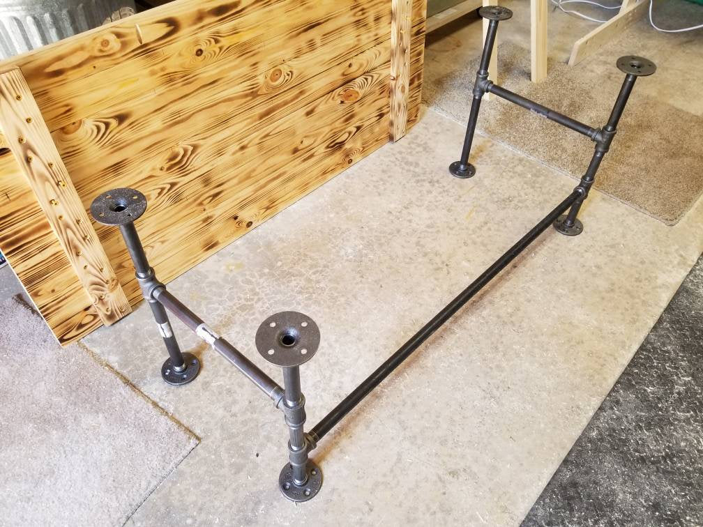 Industrial pipe table legs with welded joints made to last 1/2" Diameter