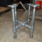 Industrial pipe table legs, furniture legs, coffee table legs, custom pipe legs with welded joints made to last 3/4" Diameter