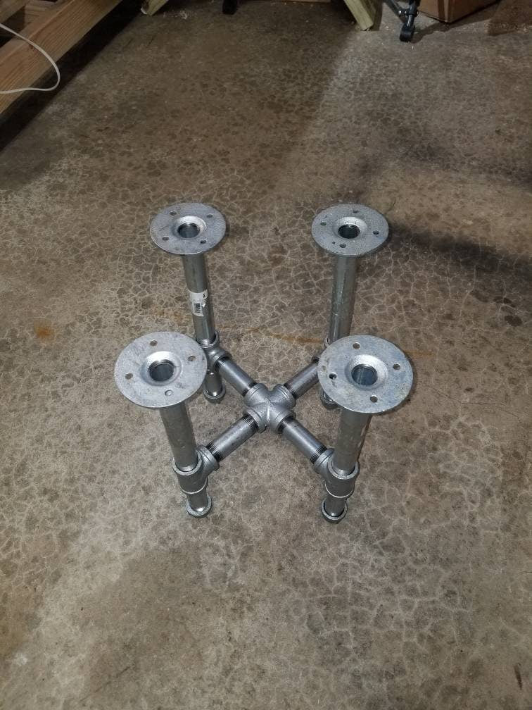 Industrial pipe table legs with welded joints made to last 1/2" Diameter
