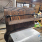 Rustic Reclaimed Wood Liquor and Wine Shelf with Pipe Construction: Handcrafted for Home Bar & Stemware Storage