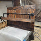 Rustic Reclaimed Wood Liquor and Wine Shelf with Pipe Construction: Handcrafted for Home Bar & Stemware Storage