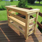 Outdoor Cedar Patio Bar - Sturdy, Elegant and Convenient with Adjustable Shelving.