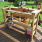 Outdoor Cedar Patio Bar - Sturdy, Elegant and Convenient with Adjustable Shelving.