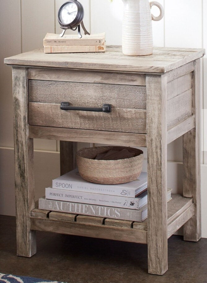 Barnwood Country Rustic Style Nightstand Bedroom Furniture