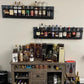 Assembled and Ready to Install Industrial Pipe Bottle Storage Shelf Brackets