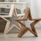 Small Rustic Wooden Star with Fairy Lights