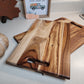 Rustic Hardwood Chopping Serving Board - Handcrafted Kitchen Essential