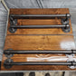 Assembled and Ready to Install Industrial Pipe Bottle Storage Shelf Brackets