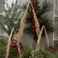 Rustic Cedar Wooden Christmas Tree with Fairy Lights