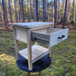 Set of 2 Barnwood Nightstands Country Rustic Style Bedroom Furniture