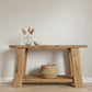 Rustic Oak Console Table – Modern Entryway Table for Farmhouse Furniture Decor